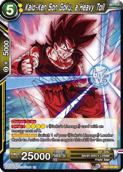 Kaio-Ken Son Goku, a Heavy Toll (EB1-44) [Battle Evolution Booster] | Shuffle n Cut Hobbies & Games