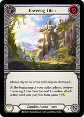 Towering Titan (Yellow) [CRU030] 1st Edition Rainbow Foil | Shuffle n Cut Hobbies & Games