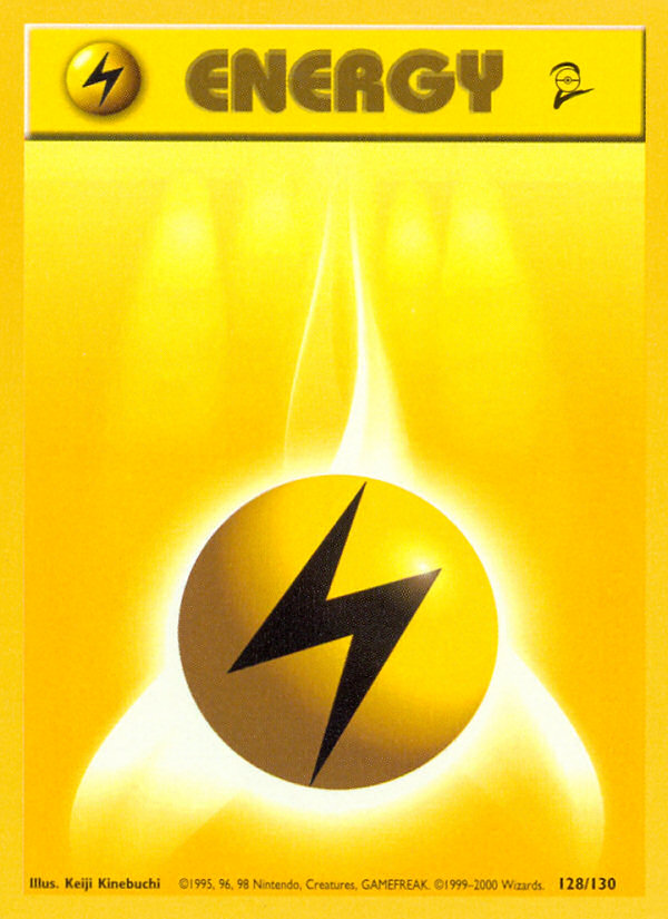 Lightning Energy (128/130) [Base Set 2] | Shuffle n Cut Hobbies & Games