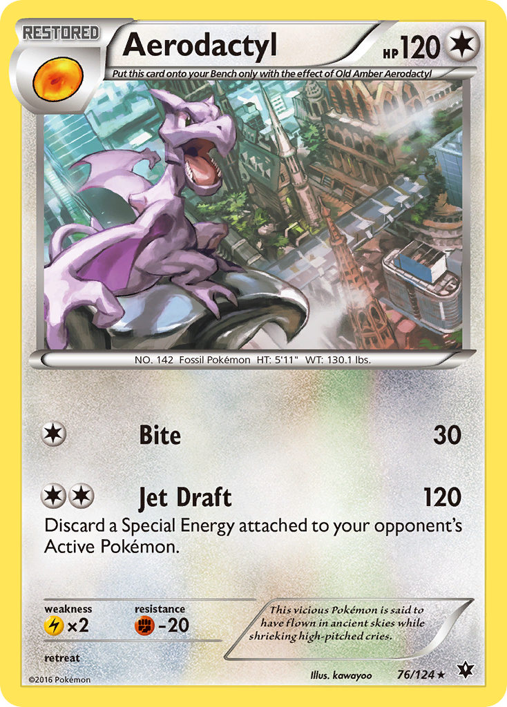 Aerodactyl (76/124) [XY: Fates Collide] | Shuffle n Cut Hobbies & Games