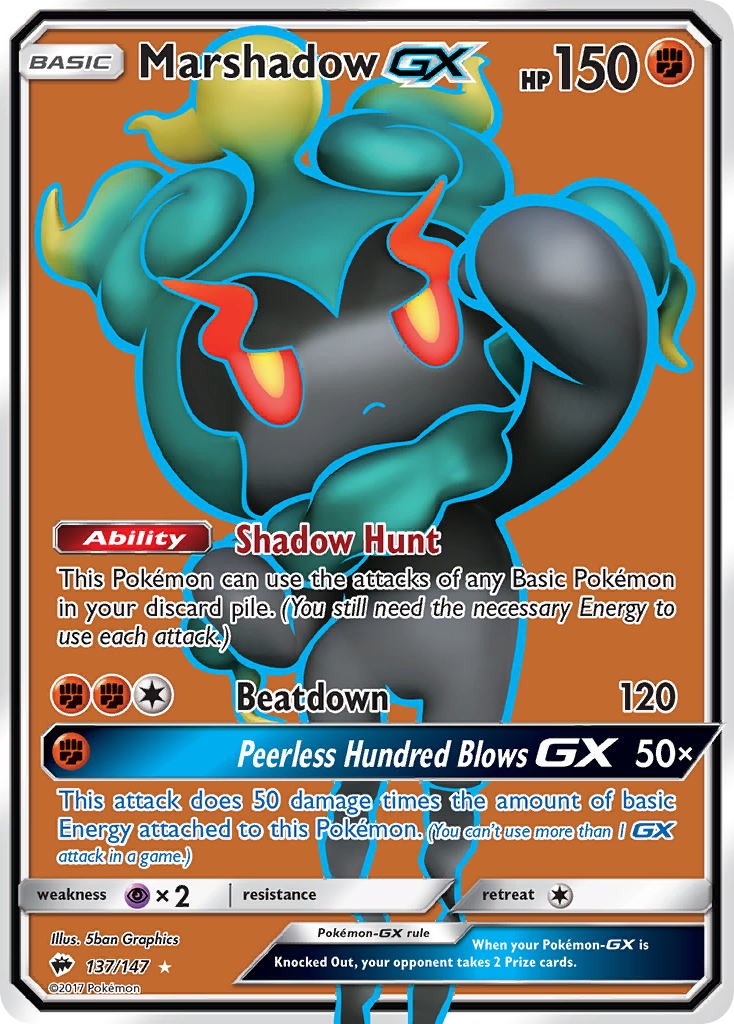 Marshadow GX (137/147) [Sun & Moon: Burning Shadows] | Shuffle n Cut Hobbies & Games