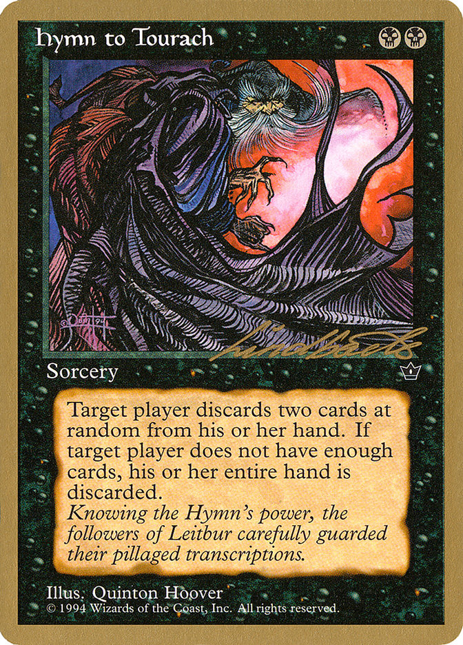 Hymn to Tourach (Cloak) (Leon Lindback) [Pro Tour Collector Set] | Shuffle n Cut Hobbies & Games