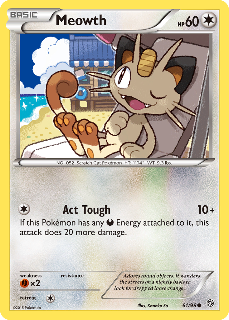 Meowth (61/98) [XY: Ancient Origins] | Shuffle n Cut Hobbies & Games