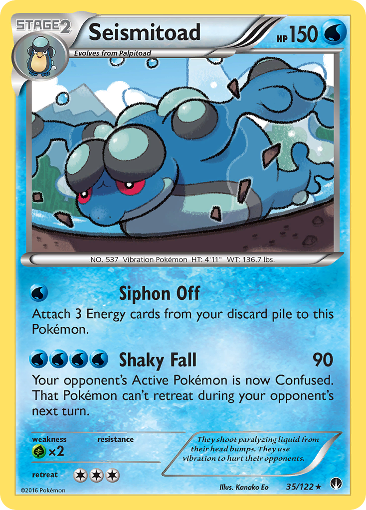 Seismitoad (35/122) [XY: BREAKpoint] | Shuffle n Cut Hobbies & Games