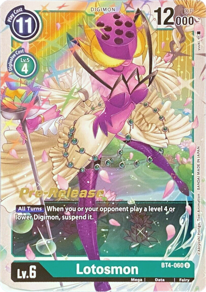 Lotosmon [BT4-060] [Great Legend Pre-Release Promos] | Shuffle n Cut Hobbies & Games