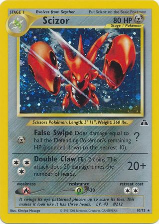 Scizor (10/75) [Neo Discovery Unlimited] | Shuffle n Cut Hobbies & Games