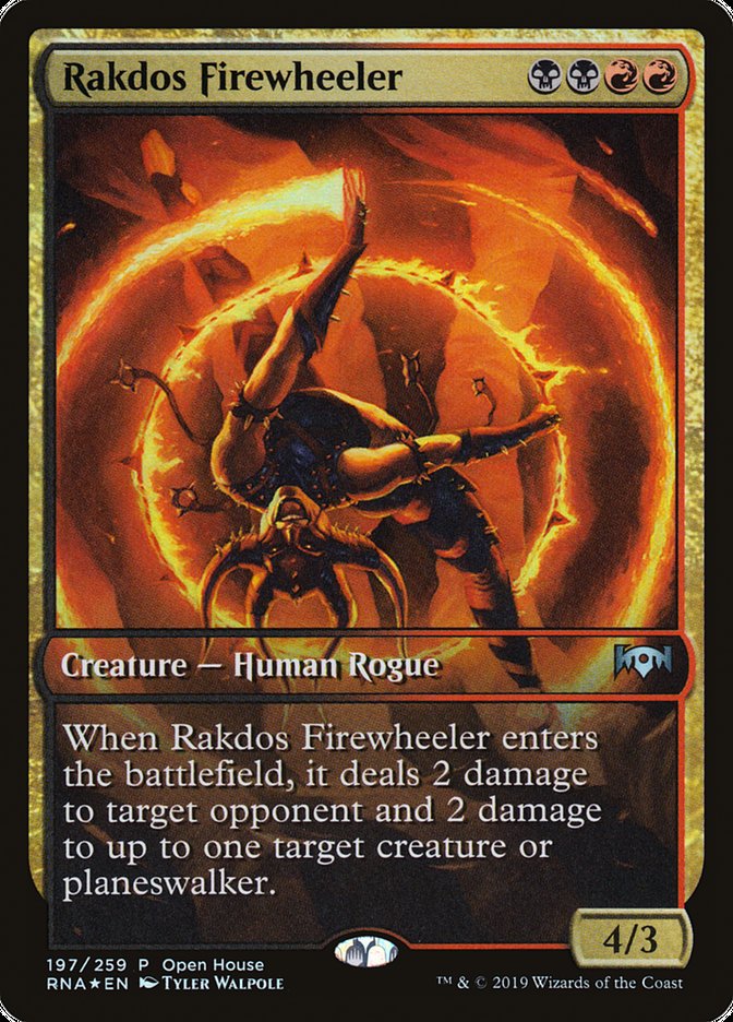 Rakdos Firewheeler (Open House) (Extended Art) [Ravnica Allegiance Promos] | Shuffle n Cut Hobbies & Games