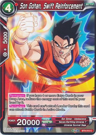 Son Gohan, Swift Reinforcement [BT9-010] | Shuffle n Cut Hobbies & Games