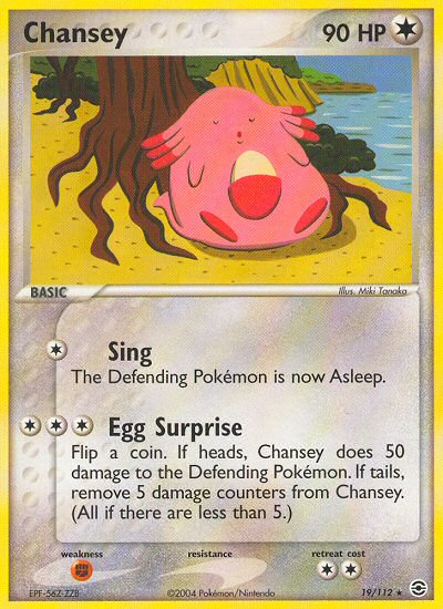 Chansey (19/112) [EX: FireRed & LeafGreen] | Shuffle n Cut Hobbies & Games