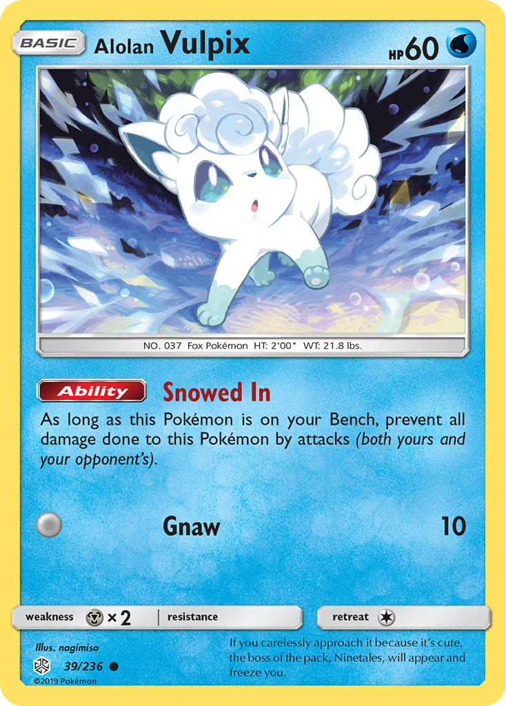 Alolan Vulpix (39/236) [Sun & Moon: Cosmic Eclipse] | Shuffle n Cut Hobbies & Games