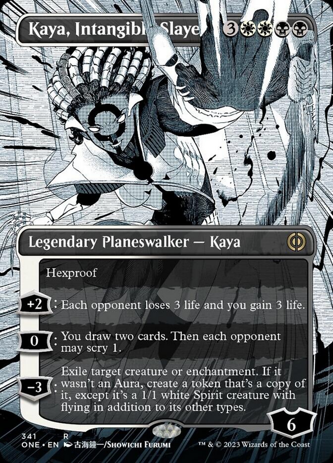 Kaya, Intangible Slayer (Borderless Manga) [Phyrexia: All Will Be One] | Shuffle n Cut Hobbies & Games