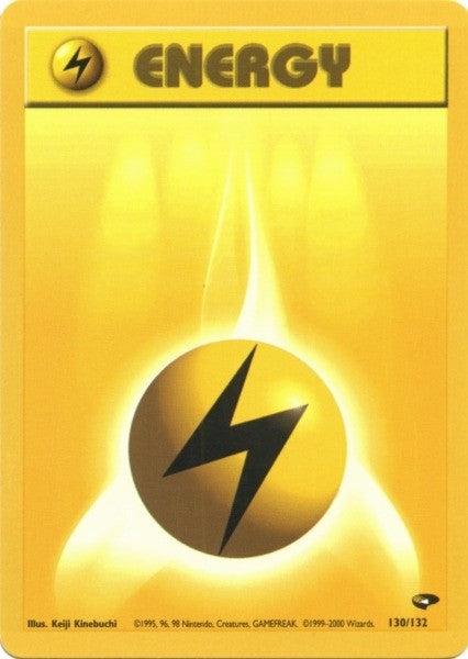 Lightning Energy (130/132) [Gym Challenge Unlimited] | Shuffle n Cut Hobbies & Games