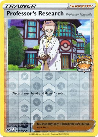 Professor's Research (178/202) (Regional Championship Promo) [Sword & Shield: Base Set] | Shuffle n Cut Hobbies & Games