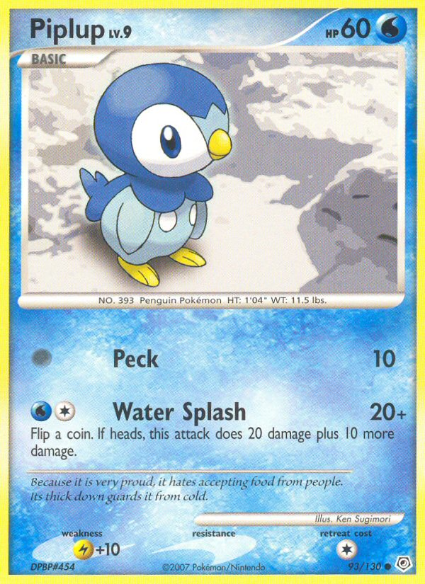 Piplup (93/130) [Diamond & Pearl: Base Set] | Shuffle n Cut Hobbies & Games