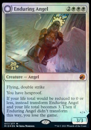 Enduring Angel // Angelic Enforcer [Innistrad: Midnight Hunt Prerelease Promos] | Shuffle n Cut Hobbies & Games