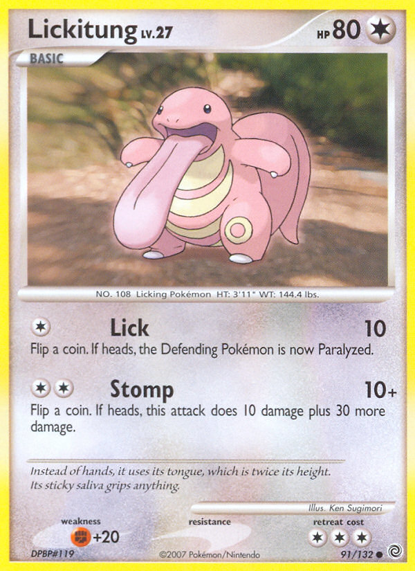 Lickitung (91/132) [Diamond & Pearl: Secret Wonders] | Shuffle n Cut Hobbies & Games