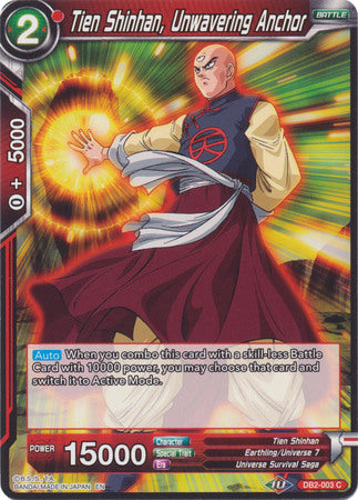 Tien Shinhan, Unwavering Anchor [DB2-003] | Shuffle n Cut Hobbies & Games