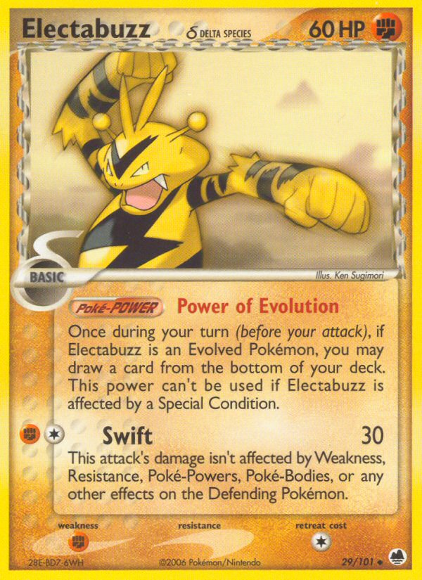 Electabuzz (29/101) (Delta Species) [EX: Dragon Frontiers] | Shuffle n Cut Hobbies & Games