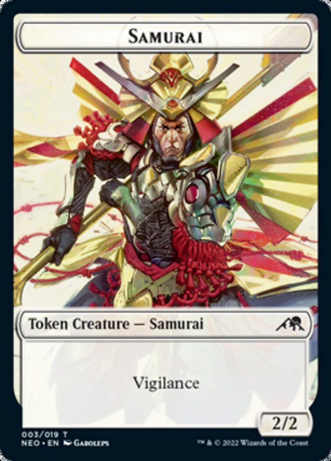 Samurai // Mechtitan Double-Sided Token [Kamigawa: Neon Dynasty Tokens] | Shuffle n Cut Hobbies & Games