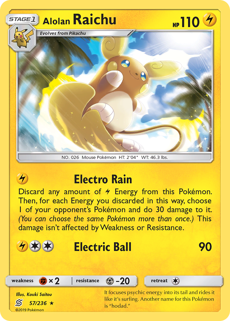 Alolan Raichu (57/236) [Sun & Moon: Unified Minds] | Shuffle n Cut Hobbies & Games