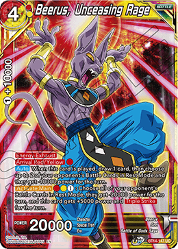 Beerus, Unceasing Rage (BT14-147) [Cross Spirits] | Shuffle n Cut Hobbies & Games