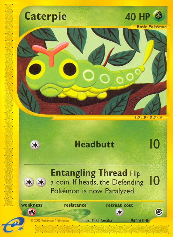 Caterpie (96/165) [Expedition: Base Set] | Shuffle n Cut Hobbies & Games