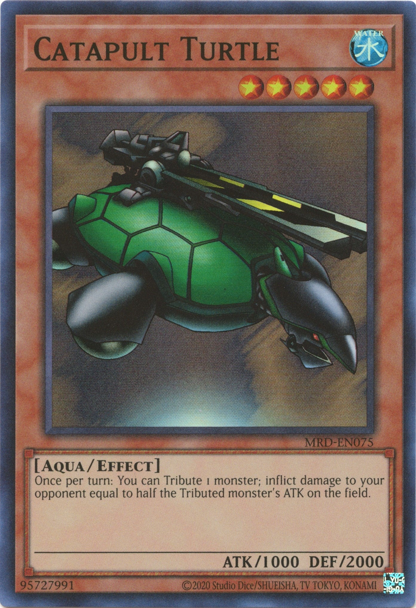 Catapult Turtle (25th Anniversary) [MRD-EN075] Super Rare | Shuffle n Cut Hobbies & Games