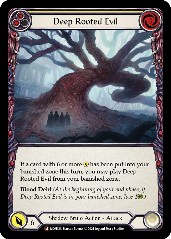 Deep Rooted Evil (Rainbow Foil) [U-MON123-RF] Unlimited Edition Rainbow Foil | Shuffle n Cut Hobbies & Games