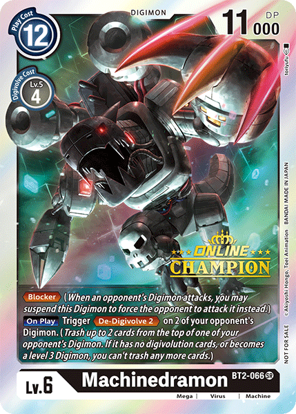 Machinedramon [BT2-066] (Online Champion) [Release Special Booster Ver.1.0 Promos] | Shuffle n Cut Hobbies & Games