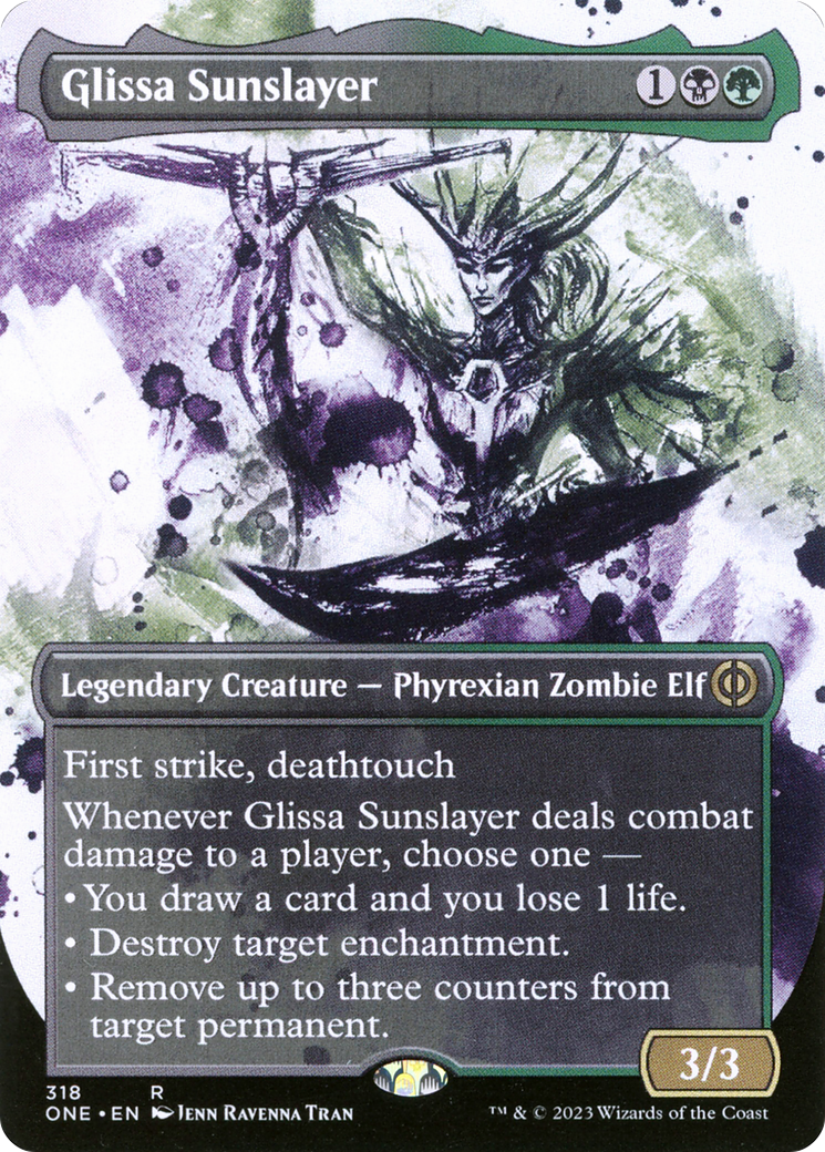 Glissa Sunslayer (Borderless Ichor) [Phyrexia: All Will Be One] | Shuffle n Cut Hobbies & Games