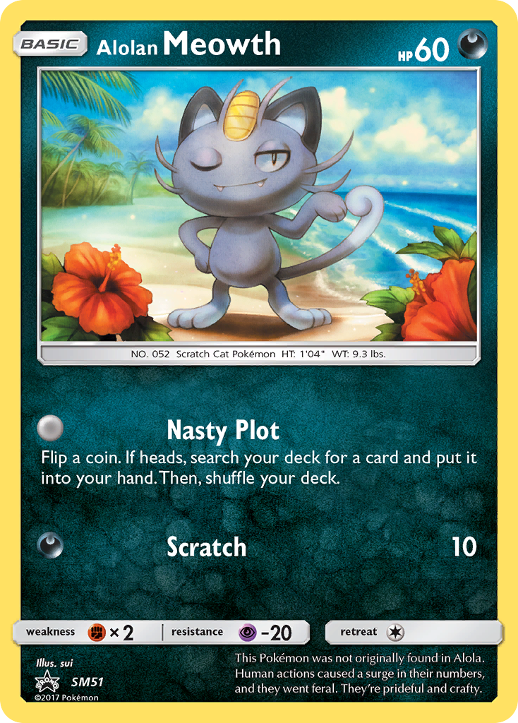 Alolan Meowth (SM51) [Sun & Moon: Black Star Promos] | Shuffle n Cut Hobbies & Games