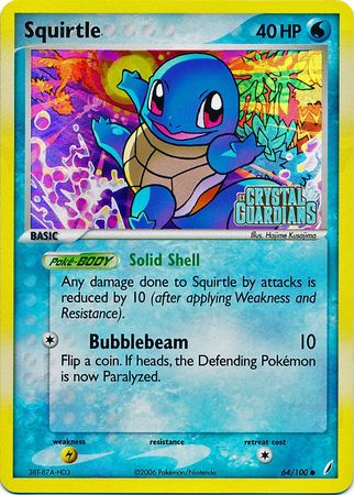 Squirtle (64/100) (Stamped) [EX: Crystal Guardians] | Shuffle n Cut Hobbies & Games