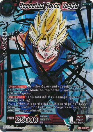 Repeated Force Vegito (SPR) [BT2-012] | Shuffle n Cut Hobbies & Games