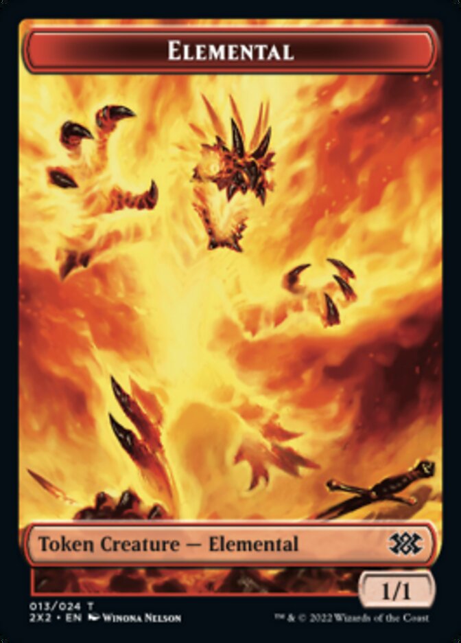 Elemental // Soldier Double-Sided Token [Double Masters 2022 Tokens] | Shuffle n Cut Hobbies & Games