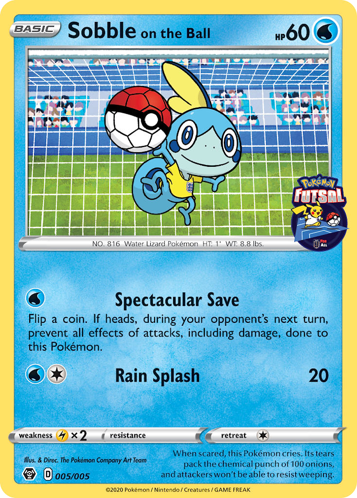 Sobble on the Ball (005/005) [Pokemon Futsal Collection] | Shuffle n Cut Hobbies & Games