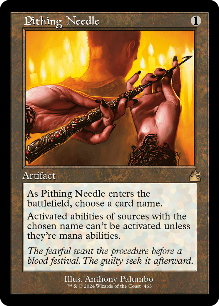 Pithing Needle (Retro Frame) [Ravnica Remastered] | Shuffle n Cut Hobbies & Games