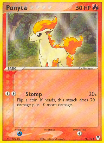 Ponyta (76/112) [EX: FireRed & LeafGreen] | Shuffle n Cut Hobbies & Games