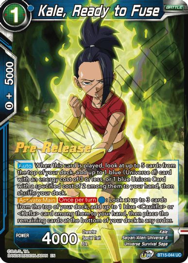 Kale, Ready to Fuse (BT15-044) [Saiyan Showdown Prerelease Promos] | Shuffle n Cut Hobbies & Games