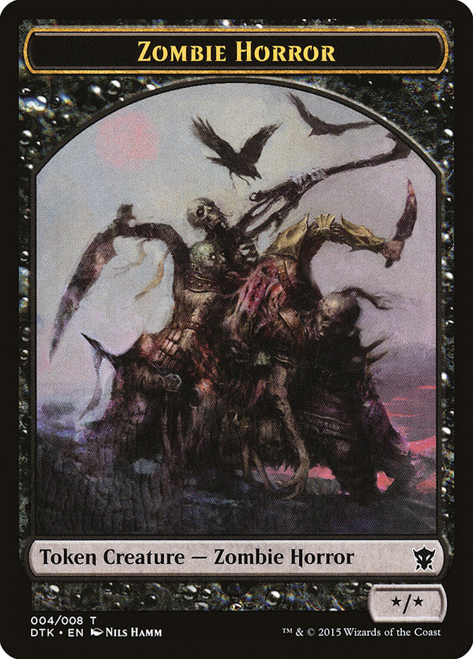 Zombie Horror Token [Dragons of Tarkir Tokens] | Shuffle n Cut Hobbies & Games