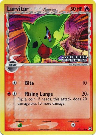 Larvitar (73/113) (Delta Species) (Stamped) [EX: Delta Species] | Shuffle n Cut Hobbies & Games