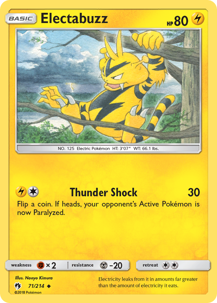 Electabuzz (71/214) [Sun & Moon: Lost Thunder] | Shuffle n Cut Hobbies & Games