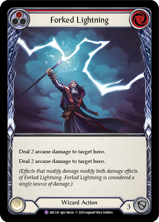 Forked Lightning [ARC120] Unlimited Edition Rainbow Foil | Shuffle n Cut Hobbies & Games