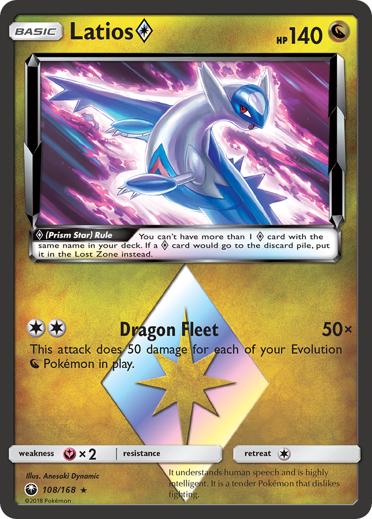 Latios (108/168) (Prism Star) [Sun & Moon: Celestial Storm] | Shuffle n Cut Hobbies & Games