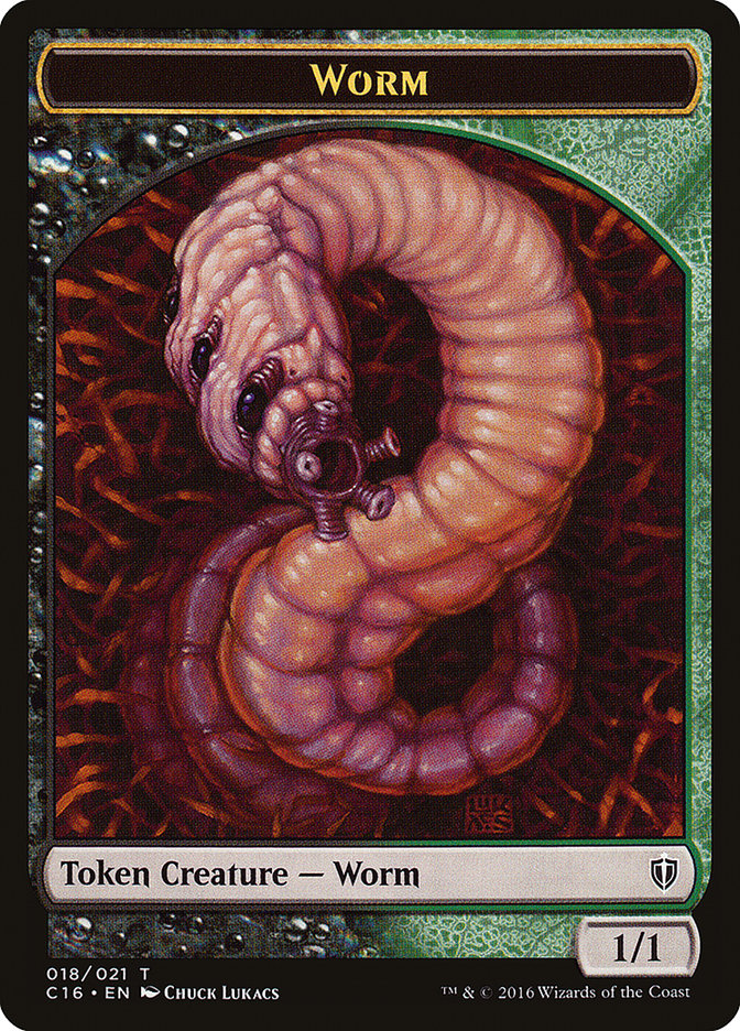 Worm Token [Commander 2016 Tokens] | Shuffle n Cut Hobbies & Games