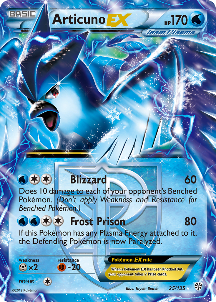 Articuno EX (25/135) [Black & White: Plasma Storm] | Shuffle n Cut Hobbies & Games