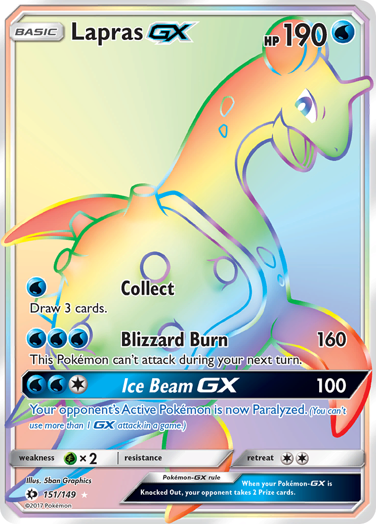 Lapras GX (151/149) [Sun & Moon: Base Set] | Shuffle n Cut Hobbies & Games