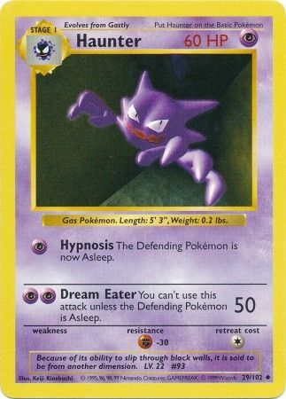 Haunter (29/102) [Base Set Shadowless Unlimited] | Shuffle n Cut Hobbies & Games