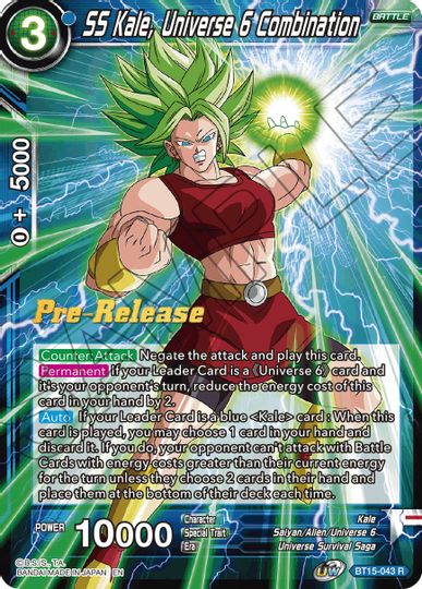 SS Kale, Universe 6 Combination (BT15-043) [Saiyan Showdown Prerelease Promos] | Shuffle n Cut Hobbies & Games