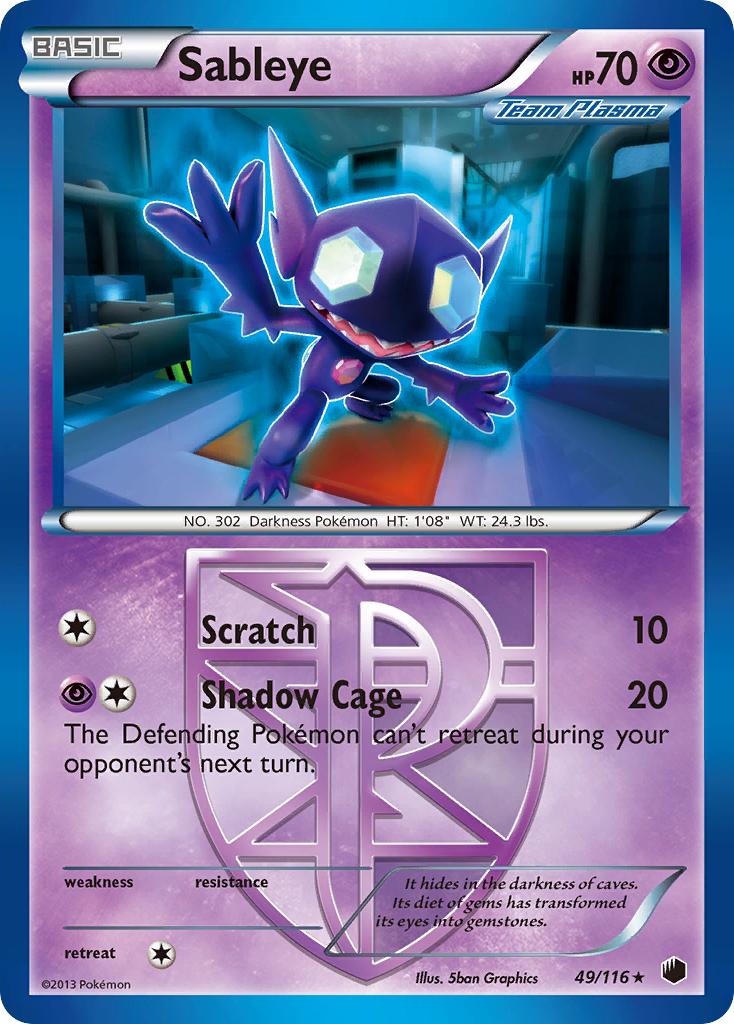 Sableye (49/116) [Black & White: Plasma Freeze] | Shuffle n Cut Hobbies & Games