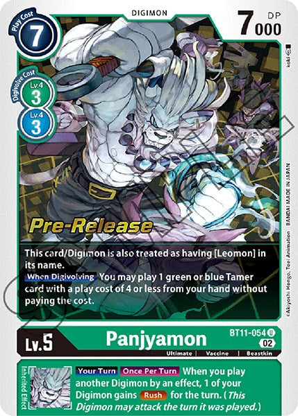 Panjyamon [BT11-054] [Dimensional Phase Pre-Release Promos] | Shuffle n Cut Hobbies & Games